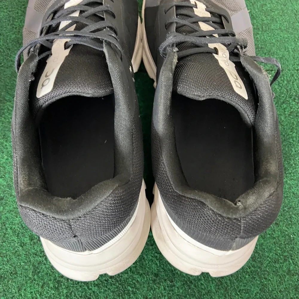 On Cloudrunner Running Shoes Men Size 13 Black Gray Sneakers